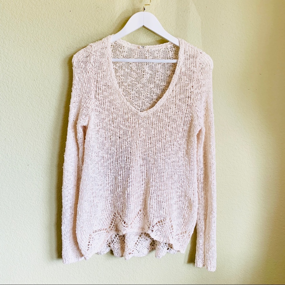 Anthropologie Yellow Bird Crochet Sweater - Picture 3 of 8